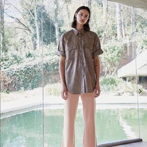 NWT Nanushka Seymour Oversized Snake Print Shirt - Made in Hungary